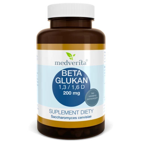 Medverita - Beta Glukan 1,3 / 1,6 D 200mg - 60 kapsułek Medverita - Beta Glukan 1,3 / 1,6 D 200mg - 60 kapsułek